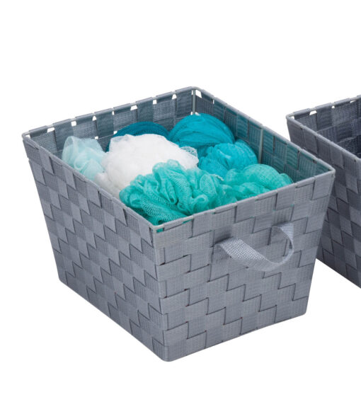 12 x 8 Gray Woven Baskets 2pk - Image 2