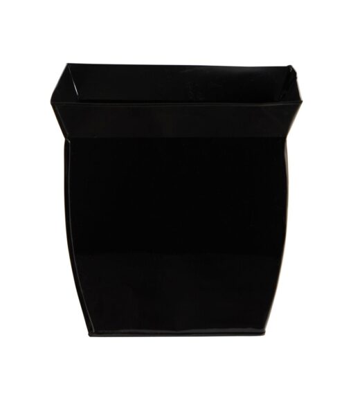 Black Fluted Metal Planter