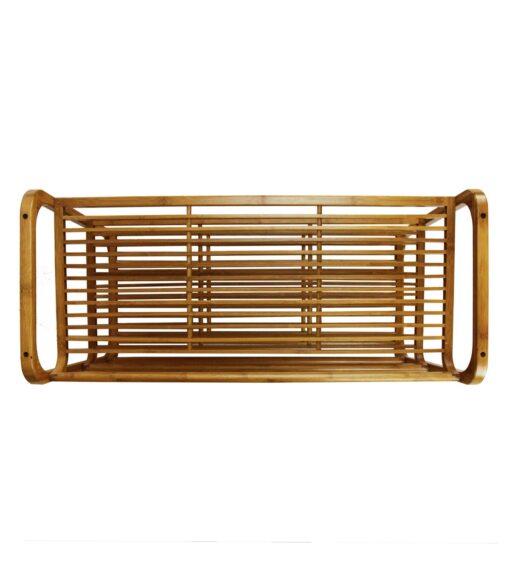 Brown 3 Tier Bamboo Shoe Rack - Image 4