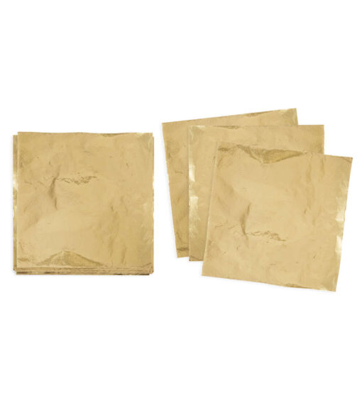 4" Gold Square Foil Candy Wrappers 50pk
