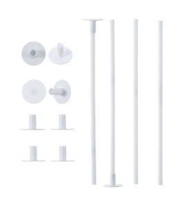 16" x 5" White Plastic Dowel Rods 14pk