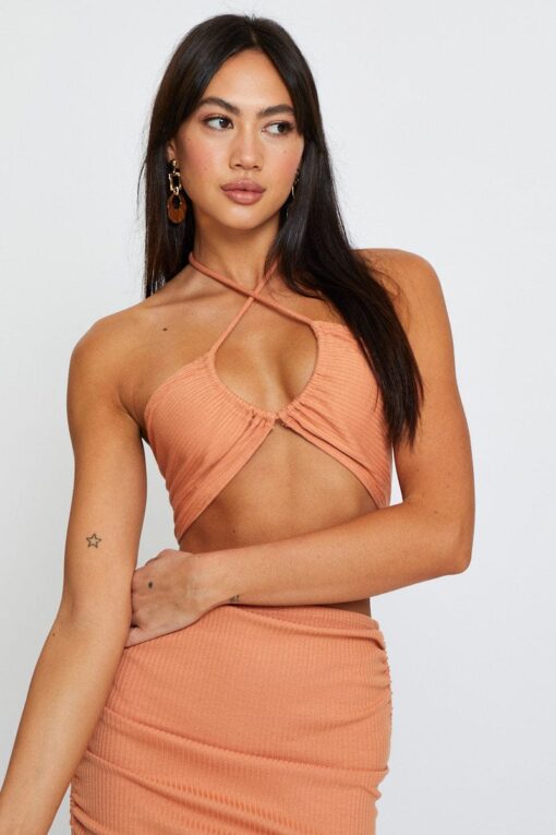 Brown Rib Bralette - Image 3