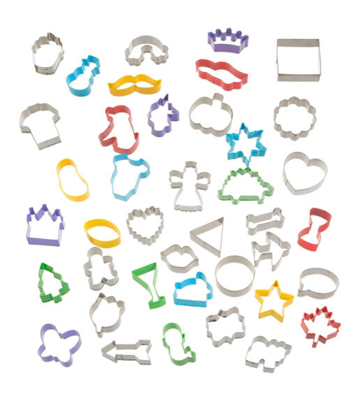 40ct Mini Multicolor Cookie Cutters
