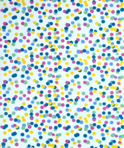 Pastel Dots on White Easter Cotton Fabric